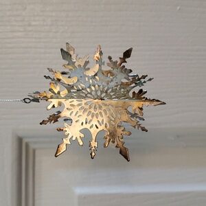 Silver Snowflake Ornaments